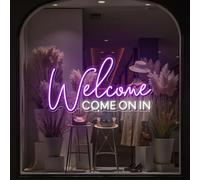 Welcome Come ON in Neon Sign Welcome Signs Storefront Custom Open LED for Restaurant Bar Shop Store Open