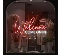 Welcome Come ON in Neon Sign Welcome Signs Storefront Custom Open LED for Restaurant Bar Shop Store Open