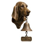 Welcome Dog Themed Doorbells | Rustic Wall Mounted Vintage Animal-Themed Doorbells Chime - Dog Head Bell Wall Decoration | for Gate Garden Yard Home