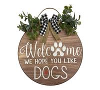 Welcome Door Hanger Door Decoration Wreath Front Wreath Decor Mistletoe for (As shows, One Size)