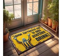 Welcome Door Mats For Outside Entry Yup, I'M Furthest From God, So I'Ll Have Another Drink! Doormat Farmhouse Kitchen Rugs Unique Home Decor(50X80CM)