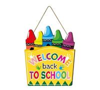 Welcome Door Plate For The Start Of School Season, Back-To-School Wooden Door Hanger, Welcome Sign, With Bright, Easy To H-ang And Display, 128g/158g, For Kids, Teacher, Student, Kindergarten