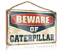 Welcome Door Sign Beware of Caterpillar Sign Hanging Wooden Plaque Decoration Welcome Sign For Porch (Size : 15X28CM)