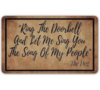 Welcome Doormat Indoor Entry Front Porch Welcome Mat With Rubber Back Ring The Doorbell And Let Me Sing You The Song Funny Doormat For Entrance Way Personalized Mat For Front Door Mat_20 x 32 Inches