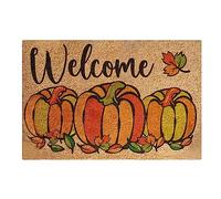 Welcome Doormat Thanksgiving Hello Pumpkin Fall Door Mats,Outdoor Autumn Front Door Mat,Porch Home Halloween Doormats Décor,Rustic Farmhouse Indoor Kitchen Entrance Non Slip Rugs (B-1, 60x40cm)
