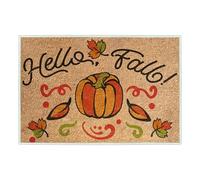 Welcome Doormat Thanksgiving Hello Pumpkin Fall Door Mats,Outdoor Autumn Front Door Mat,Porch Home Halloween Doormats Décor,Rustic Farmhouse Indoor Kitchen Entrance Non Slip Rugs (F-1, 60x40cm)