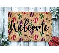 Welcome Easter Egg Doormat Easter Housewarming Gift Spring Doormat Doormat Welcome Doormat Front Door Home Door Mat 24x16 Inch