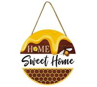 Welcome Gnome Sign - Wooden Bee Hanger, Front Door Decor, Spring Farmhouse Ornament, Rustic Wall Accent With Handcrafted Design | Welcome Sign For Porch Home Entryway Window Seasonal Display Festive D