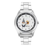 Welcome Gnome Wrist Watches Unisex Metal Watch Band Business Watch Analog Watches