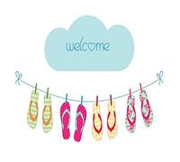 Welcome, Guest Book, Guests Comments, Visitors Book, Vacation Home Guest Book, Beach House Guest Book, Comments Book, Visitor Book, Holiday Home, ... Holiday Guest Book, Flip Flops (Hardback)