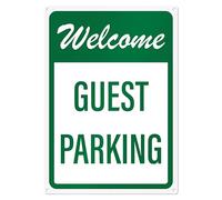 Welcome Guest Parking Sign | Visitor Parking Sign for Business, 10x14 Inch Rust-free Aluminum