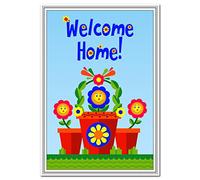 Welcome Home Card - Perfect for Back Home Greeting - New House - Back from Hospital Baby Work College Army Navy Military Holiday - Special Wishes Design - Blank inside to write own message