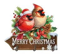 Welcome Home Christmas Cardinal Patterns Wood DIY Art kit Hanging Hook