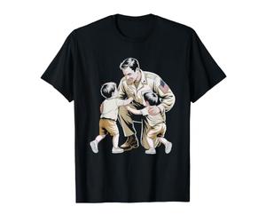 Welcome Home Daddy Heart Map Pin Soldier Returning T-Shirt