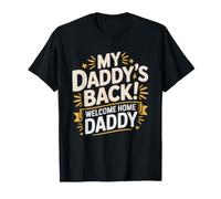 Welcome Home Daddy Little Girl Waiting Soldier Daughter T-Shirt