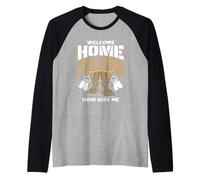 Welcome Home Soldier Now Kiss Me Homecoming Insert Raglan Baseball Tee