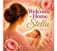 Welcome Home, Stella: A Personalized Baby Keepsake Book for Newborn Girls (Three Hearts Baby Books (Stella))