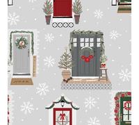 Welcome Home - Victoria Louise Christmas Fabric.100% Cotton. Ideal for Crafts, Patchwork and Dressmaking