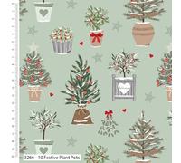 Welcome Home - Victoria Louise Christmas Fabric.100% Cotton. Ideal for Crafts, Patchwork and Dressmaking