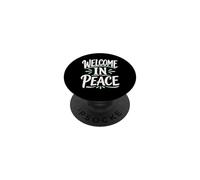 Welcome In Peace Script Lettering PopSockets Adhesive PopGrip