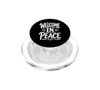 Welcome In Peace Script Lettering PopSockets PopGrip for MagSafe