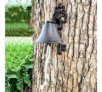 Welcome Iron Cast Door Bell, Wall Hanging Doorbell for Courtyard Villa Farmhouse Cafe, Handcrafted Service Dinner Bell