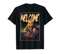 Welcome Island Ship Wrecked Survivor Vintage Horror Poster T-Shirt