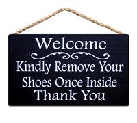 Welcome Kindly Remove Your Shoes Once Inside Thank You Home Decor Door Wall Hanger Keep Clean Manners Take Off Shoes Retro Metal Tin Sign 8X12 Inches
