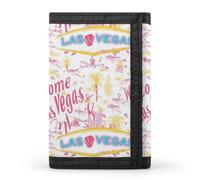 Welcome Las Vegas Wallet for Men Slim Minimalist Tri-fold ID Window 9-13 Cards