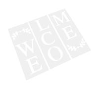 Welcome Letter Painting Template DIY Hollow Drawing Stencils