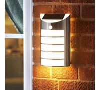 Welcome Light Warm White Solar Outdoor PIR Motion Sensor Wall Lamp | Weatherproof Security & Welcome Lamp for Garden, Fence, Patio, Porch & Shed