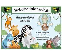 Welcome little darling! First year of your baby's life. A book to capture the precius moments, photos and milestones.: First journal for newborns. Track special moments of your little one.