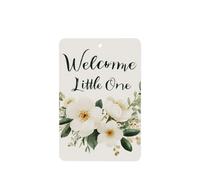 Welcome Little One Soft Ivory Florals Car Air Fresheners 4 Pcs Hanging Scented Cards Fragrance Scented Cards For Car Aromatherapy Tablets