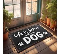 Welcome Mat Classroom Life Is Better With A Dog: A Heartfelt Message For Pet Lovers Eve Doormat Home Door Mat Mat Shoes(40X60CM)