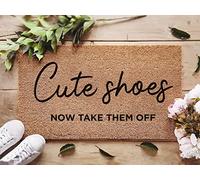 Welcome Mat Cute Shoes Now Take Them Off Funny Door Mat New Home Decor Gifts for Him Gifts for Her Non -Slip Door pad Machine Washing Interesting Door pad 23.6x15.7 Inch