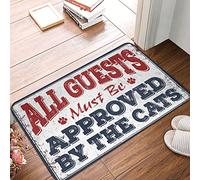 Welcome Mat Fall All Guests Must Be Approved By The Catss Rug Stuff For Bedroom Welcome Rugs Front Door Outdoor(50X80CM)
