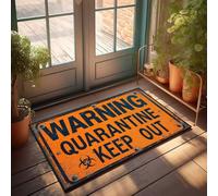Welcome Mat Fall Quarantine Warning Sign: Keep Out Zone Doormat Welcome Mats Indoor Fall Mats For Front Door(50X80CM)