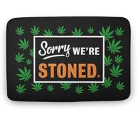 Welcome Mats for Front Door Entry Sorry We're Stoned Non Slip Rubber Mat for Home Indoor Farmhouse Funny Kitchen Rugs Patio Greeting Front Porch Rugs 16x24 Inch