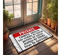 Welcome Mats Outdoor Fall Private Property: No Trespassing - Keep Out! Doormat Shoes Here Mat Door Mat Indoor Entrance(65X90CM)