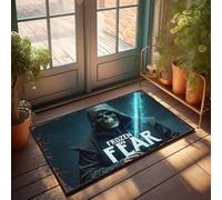 Welcome Mats Outdoor Fall Skull In Hooded Cloak Holding Frozen Sword Doormat Shoes Here Mat Door Mat Indoor Entrance(50X80CM)