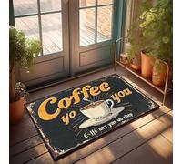 Welcome Mats Outdoor Fall Steaming Cup Of Coffee: A Warm Beverage For You Doormat Shoes Here Mat Door Mat Indoor Entrance(40X60CM)