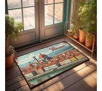 Welcome Mats Outdoor Fall Vintage Florence: A Postcard From The Heart Of Italy Doormat Shoes Here Mat Door Mat Indoor Entrance(65X90CM)