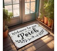 Welcome Mats Outdoor Fall Welcome To Our Cozy Front Porch Sign Doormat Shoes Here Mat Door Mat Indoor Entrance(50X80CM)