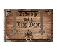Welcome Matt Outdoor "Definitely Not A Trap Door" - Funny Welcome Mat 20x31.5" Welcome Mat Polyester Non-Slip Humor Porch Decor for Indoor and Outdoor Warm House Decor Funny Door Mat Funny Rug Welcome