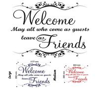 Welcome May all Who Come V1 - Wall Decal Sticker Quote lounge living room bedroom (Large)