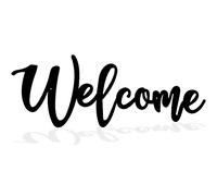 Welcome Metal Sign, Welcome Wall Decor, Metal Cut Out Welcome Sign, Welcome Cutout Letters Hanging Wall Art for Home, Office, Living Room Decor