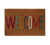 Welcome Multicolour Coir Doormat Premier Housewares Natural 100cm diameter