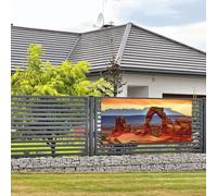 Welcome Party Banner Holiday Banner Arches National Park Wall Hanging Banners Flag Photo Photography Backdrops with 4 Holes Porch Sign Door Banner Cover Decoration Party Supplies Medium