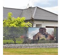Welcome Party Banner Holiday Banner Armenian Church Wall Hanging Banners Flag Photo Photography Backdrops with 4 Holes Porch Sign Door Banner Cover Decoration Party Supplies Medium