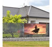 Welcome Party Banner Holiday Banner Cowboy West Wall Hanging Banners Flag Photo Photography Backdrops with 4 Holes Porch Sign Door Banner Cover Decoration Party Supplies Medium